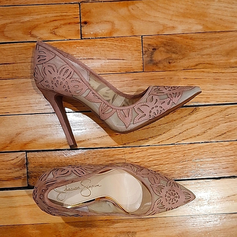 Jessica Simpson pink nudes blush heels